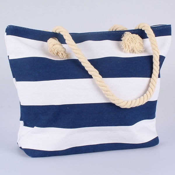 Biało-niebieska torba tekstylna Dakls
