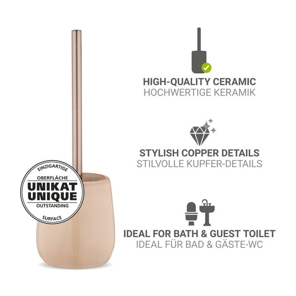 Beżowa ceramiczna szczotka do WC Sirmione – Wenko-image-2