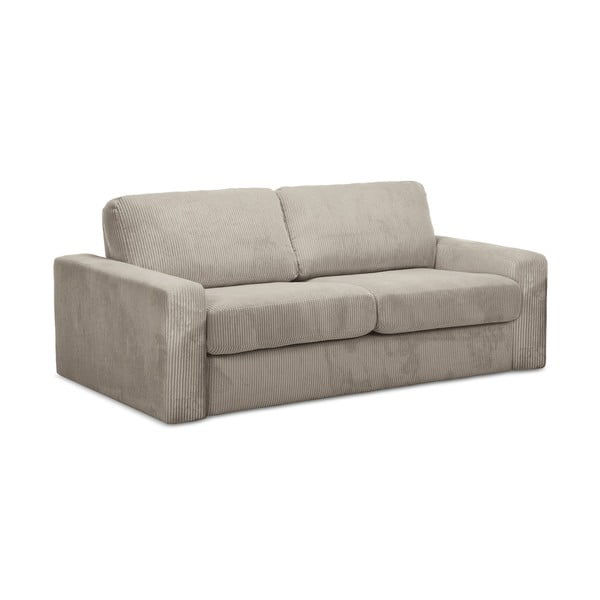 Jasnobrązowa sztruksowa rozkładana sofa 195 cm Nona – Makamii-image-2