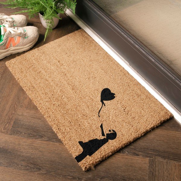 Wycieraczka z włókna kokosowego 40x60 cm Girl With a Ballon – Artsy Doormats-image-1