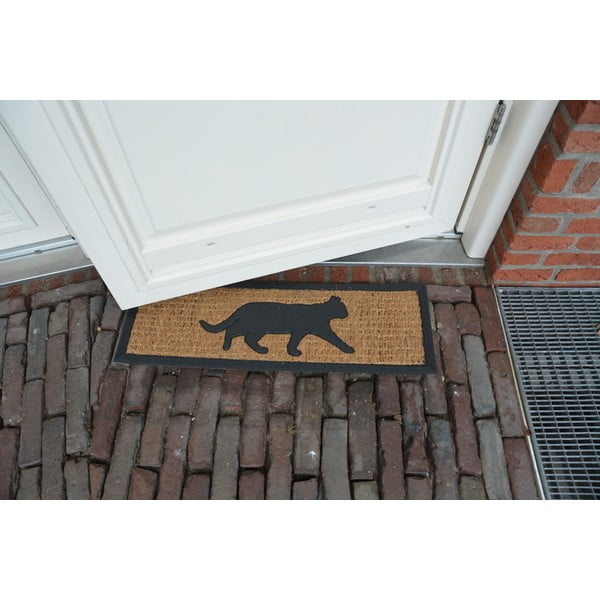 Wycieraczka z włókna kokosowego Esschert Design Kot, 25x75 cm-image-1