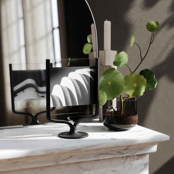 Czarna metalowa ramka stojąca 18x25 cm Wishbone – Umbra-image-1