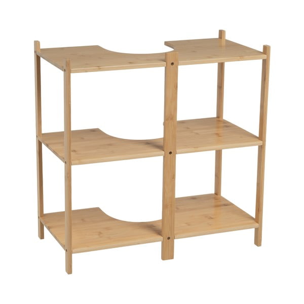 Bambusowa szafka pod umywalkę w naturalnym kolorze 60x60 cm – Casa Selección