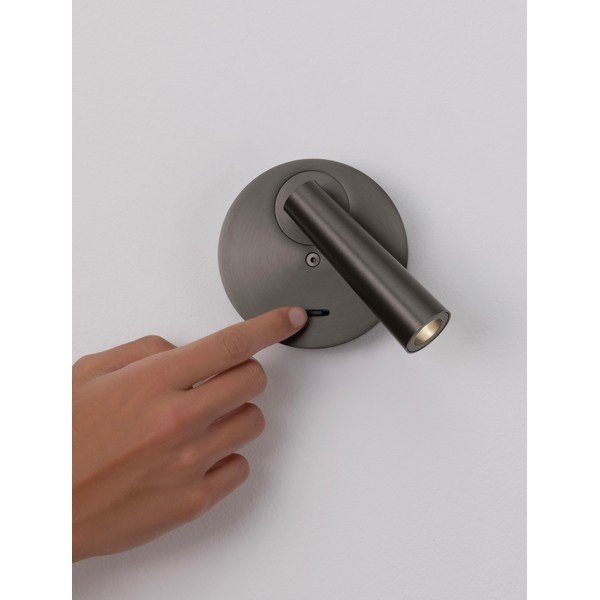 Szara aluminiowa lampa punktowa LED z elastyczną konstrukcją 7x10 cm Tico – Nova Luce-image-2