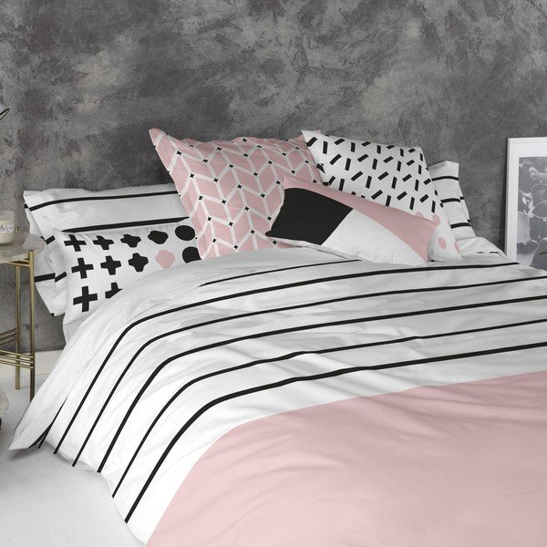 Zestaw 2 bawełnianych poszewek na poduszki Blanc Blush, 50x75 cm-image-1
