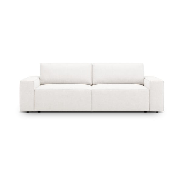 Biała rozkładana sofa z materiału bouclé 247 cm Jodie – Micadoni Home