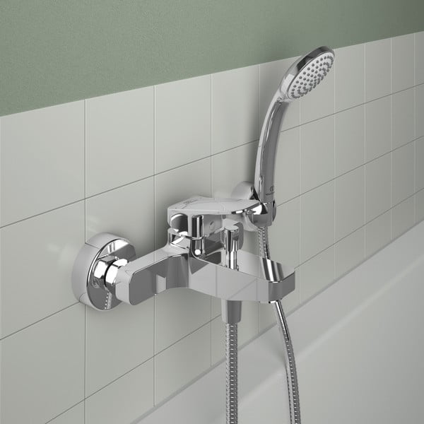 Wannowa bateria ścienna w kolorze srebra z połyskiem Ceraplan – Ideal Standard-image-2