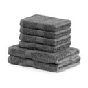Komplet 6 ręczników DecoKing Bamby Charcoal