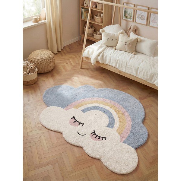 Kremowy bawełniany dywan dziecięcy odpowiedni do prania/tkany ręcznie 140x200 cm Snuggle Nappi – Hanse Home-image-1