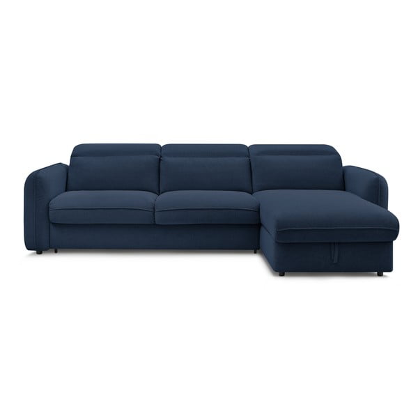 Ciemnoniebieski rozkładany narożnik (strona zmienna) Achille – Bobochic Paris