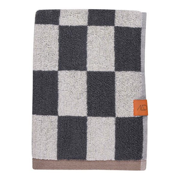 Antracytowo-beżowe ręczniki z bawełny organicznej frotte zestaw 2 szt. 40x55 cm Retro – Mette Ditmer Denmark