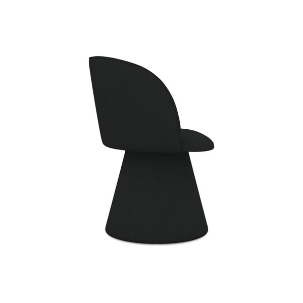 Czarny tapicerowany fotel jadalniany Maia – Makamii-image-2