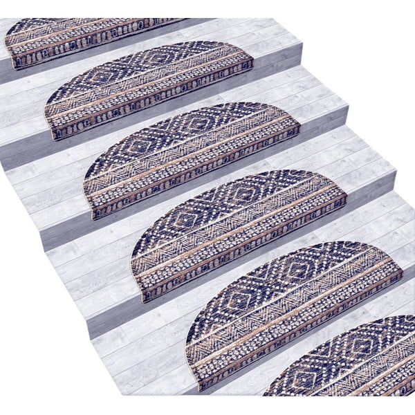 Beżowe dywaniki na schody zestaw 16 szt. 65x20 cm Cottage Warmth – Vitaus-image-1