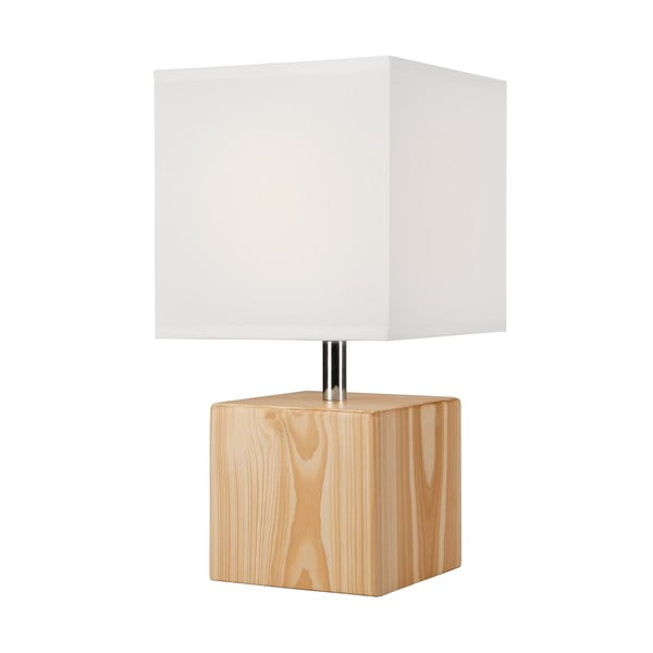 Jasnobrązowa lampa stołowa z tekstylnym kloszem (wys. 29,5 cm) Natura – LAMKUR