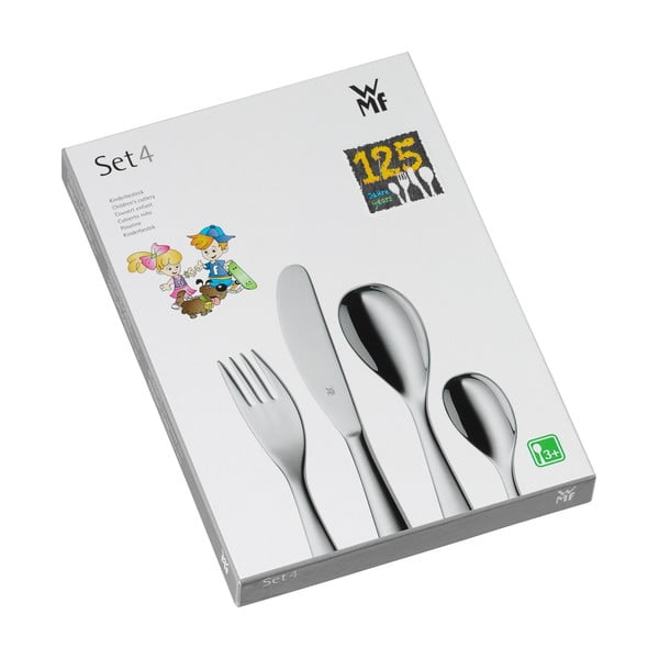 4-częściowy komplet dziecięcych sztućców nierdzewnych WMF Cromargan® Zwerge-image-1