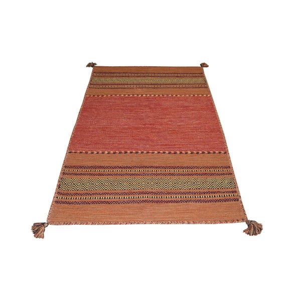Pomarańczowy bawełniany dywan Webtappeti Antique Kilim, 160x230 cm