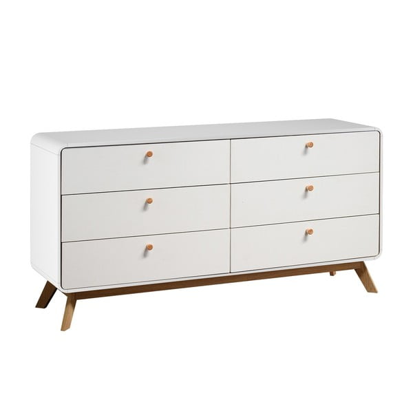 Biała niska komoda 150x74 cm Caitlin – Støraa-image-1