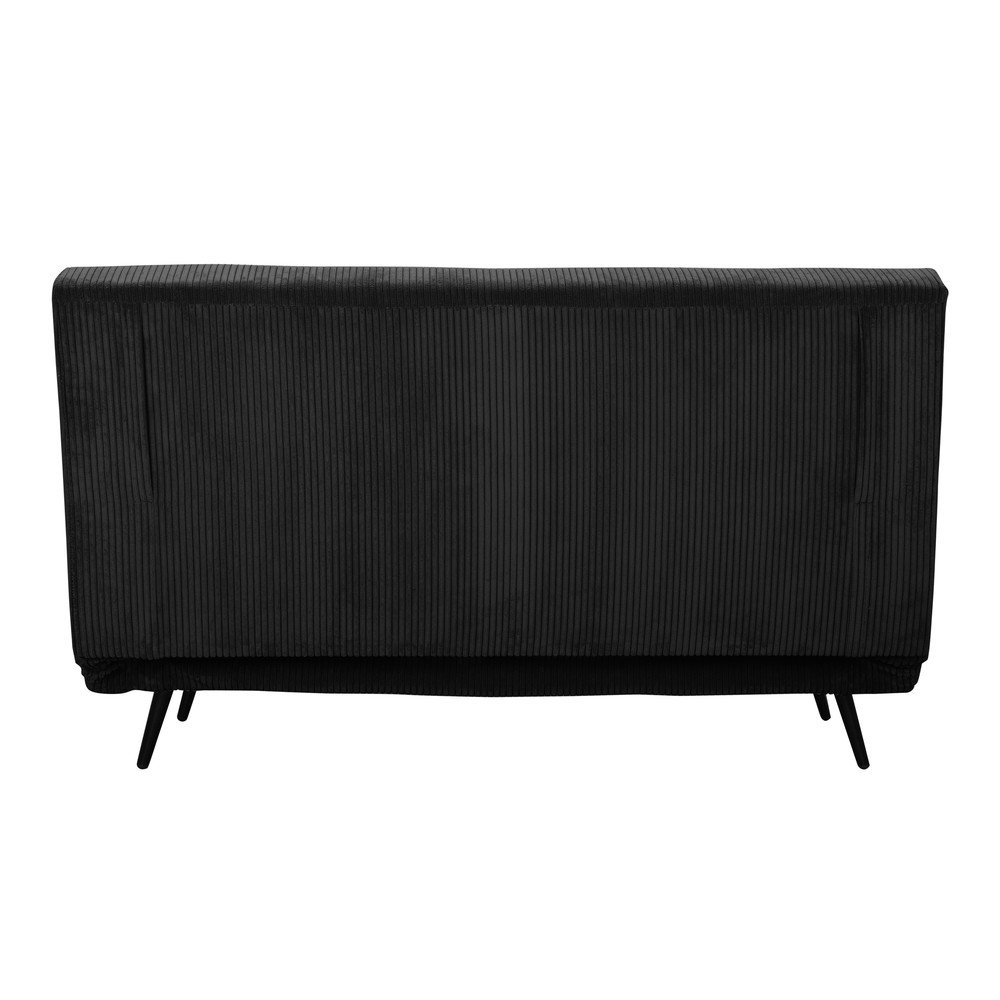 Antracytowa sztruksowa rozkładana sofa 140 cm Mallory – Støraa (zdjęcie 8)