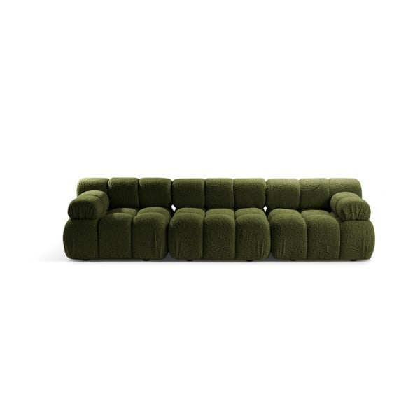 Zielona sofa modułowa z materiału bouclé 282 cm Bellis – Micadoni Home
