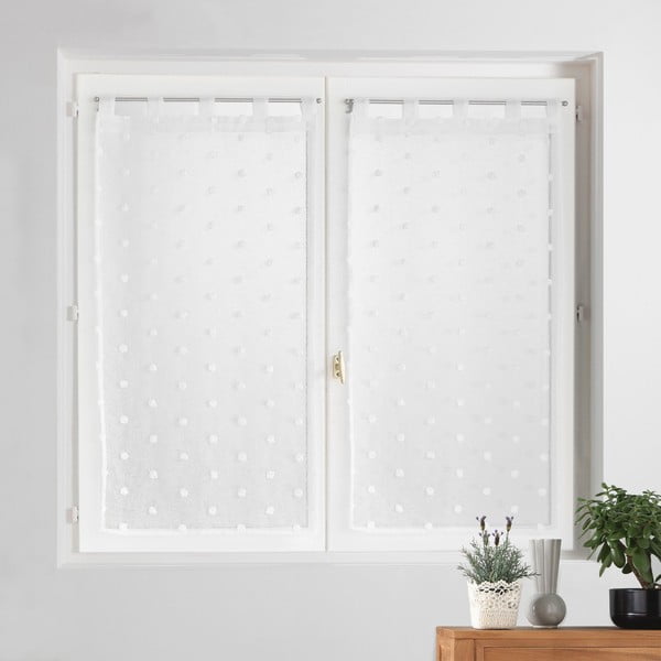 Biała firanka 60x120 cm Pompinou – douceur d'intérieur-image-1