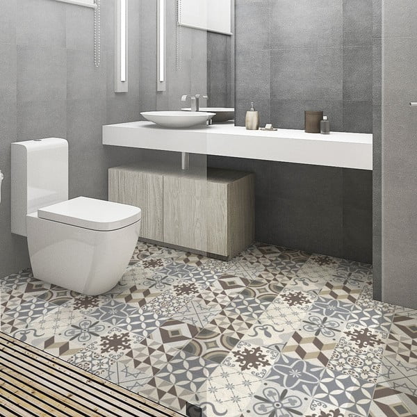 Wodoodporna naklejka na podłogę Ambiance Brown Style, 100x60 cm-image-3