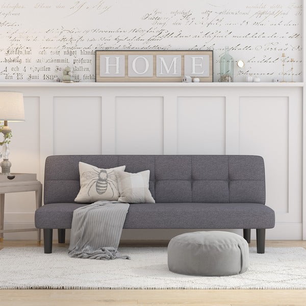 Szara rozkładana sofa 82 cm Alby – Støraa-image-1