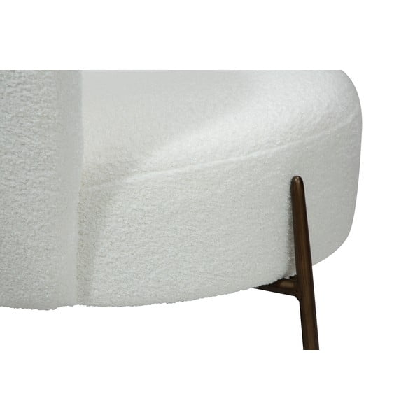 Biały fotel z materiału bouclé Orbit – DAN-FORM Denmark-image-1