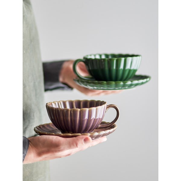 Fioletowa kamionkowa filiżanka do cappuccino 220 ml Latina – Bloomingville-image-1