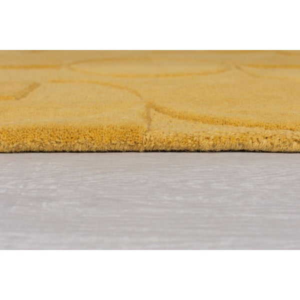 Dywan chodnikowy wełniany w odcieniach ochry 60x230 cm Gigi – Flair Rugs-image-3