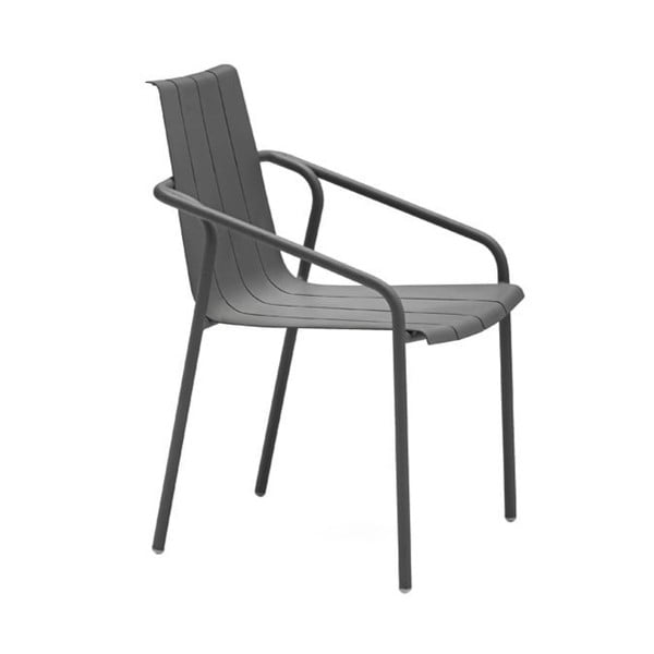 Antracytowe metalowe krzesła ogrodowe zestaw 4 szt. Fleole – Ezeis