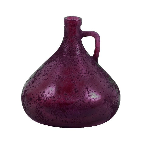 Fioletowy wazon ze szkła z recyklingu Ego Dekor Cantaro, wys. 17,5 cm