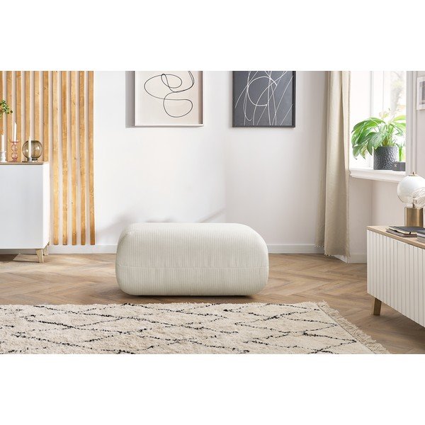 Biały sztruksowy podnóżek Lecomte – Bobochic Paris-image-1