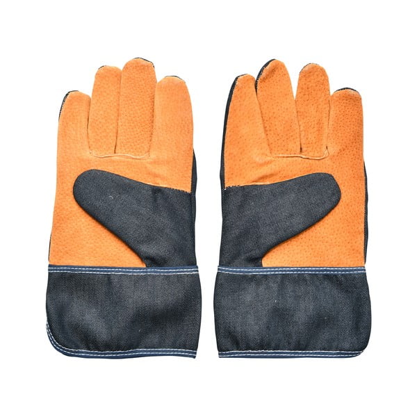 Niebiesko-pomarańczowe rękawice ogrodowe Esschert Design Denim
