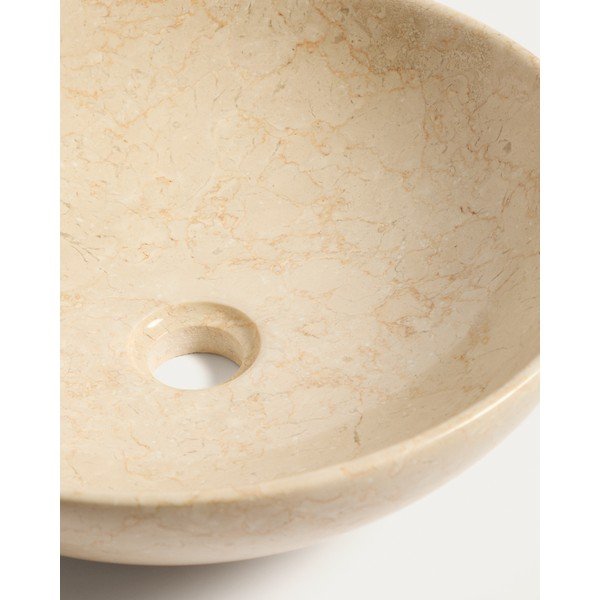 Beżowa kamienna okrągła umywalka ø 40 cm Darnen – Kave Home-image-4