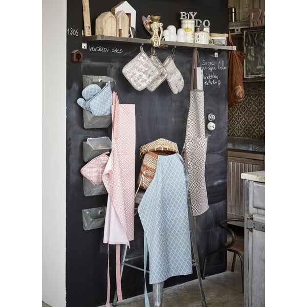 Jasnoniebieski bawełniany fartuch Tiseco Home Studio Arabesk-image-1