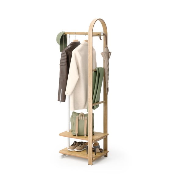 Zestaw do przedpokoju z litego drewna jesionowego w naturalnym kolorze 37x167x54 cm Bellwood – Umbra-image-4