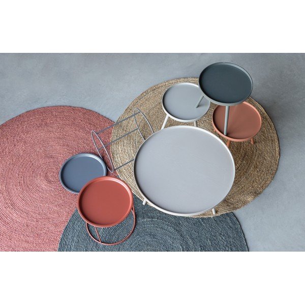 Jasnoszary stolik WOOOD Ivar, ø 40 cm-image-1