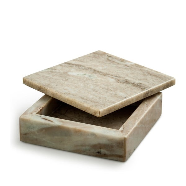 Brązowe marmurowe pudełko NORDSTJERNE, 10x10 cm