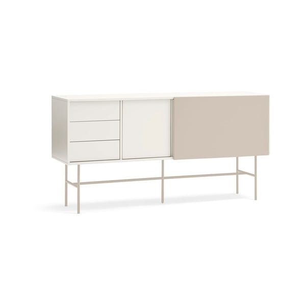 Beżowo-kremowa niska komoda z drzwiami przesuwnymi 180x91 cm Nube – Teulat-image-2