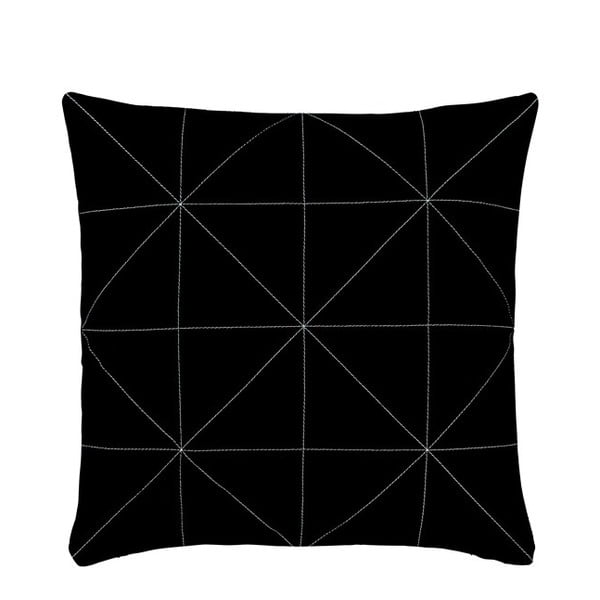 Poduszka z wypełnieniem Triangle Black, 45x45 cm
