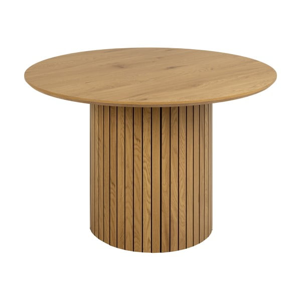 Okrągły stół z blatem w dekorze dębu ø 120 cm Yale – Actona-image-2