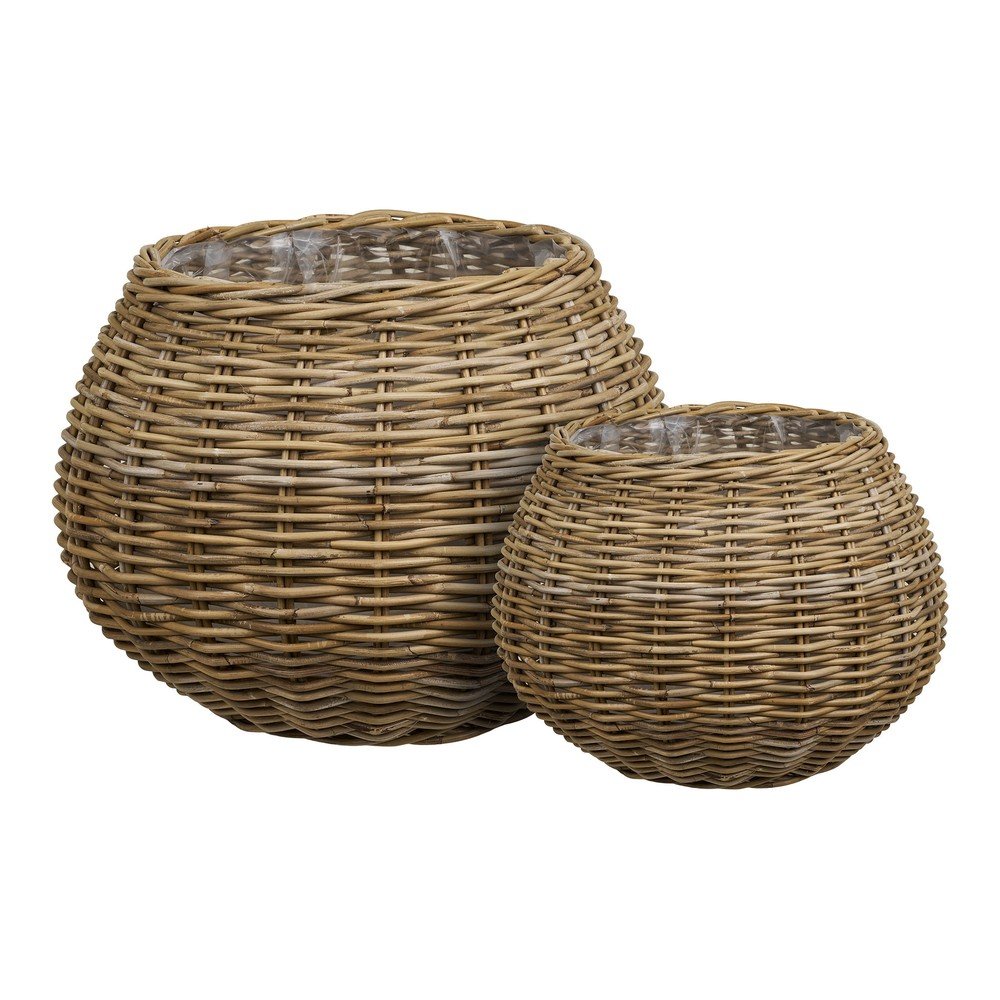 Rattanowe osłonki na doniczki zestaw 2 szt. ø 57 cm Melaka – House Nordic