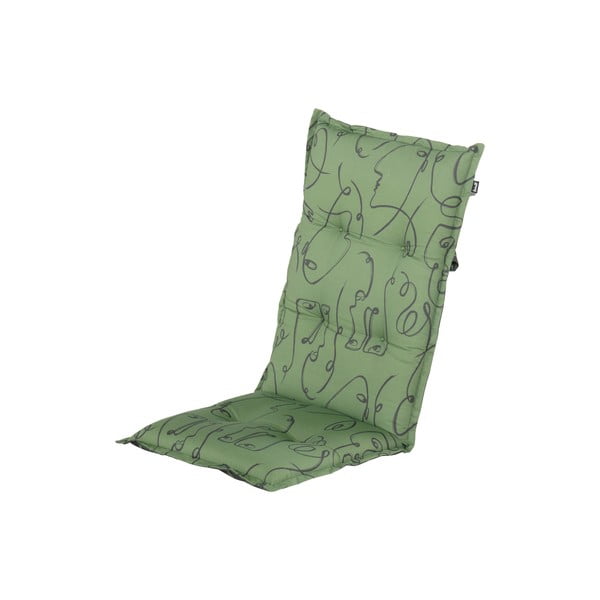 Zielona poduszka na krzesło ogrodowe Hartman Faces, 123x50 cm