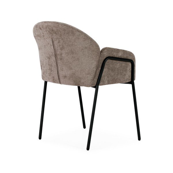 Brzoskwiniowe tapicerowane fotele jadalniane zestaw 2 szt. Aslin – MOME-image-3