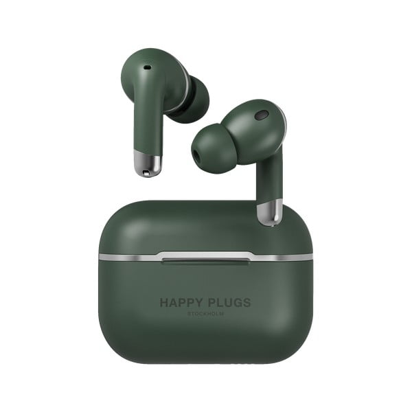 Bezprzewodowe zielone słuchawki Happy Plugs Air 1 ANC