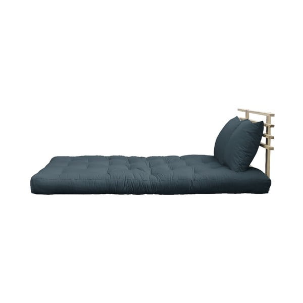 Sofa rozkładana z niebieskim obiciem Karup Design Shin Sano Natural/Petrol Blue-image-3