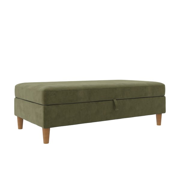 Zielony aksamitny podnóżek Lilly – Støraa-image-2