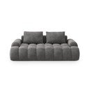 Szara aksamitna sofa 200 cm Linz – Cosmopolitan Design