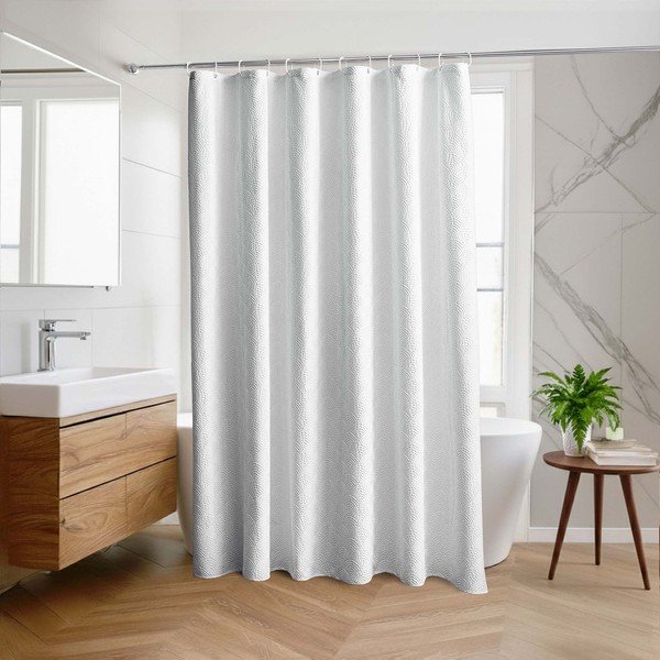 Biała zasłona z mikrowłókna 180x200 cm Baltic – douceur d'intérieur