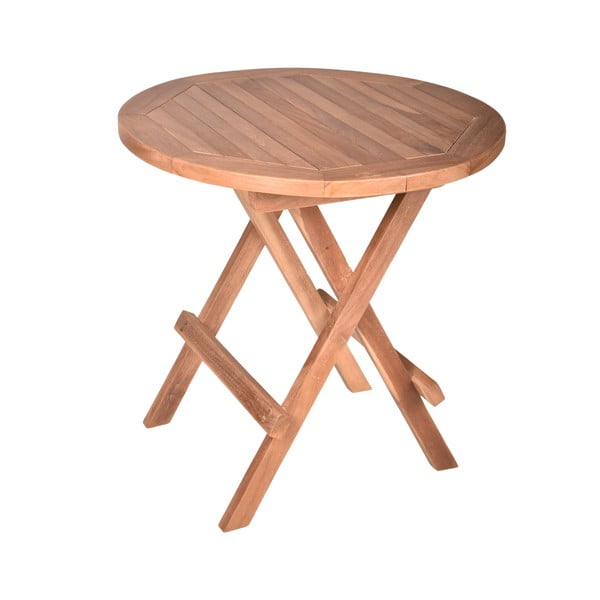 Okrągły stolik ogrodowy z litego drewna tekowego ø 50 cm Mitan – Garden Pleasure